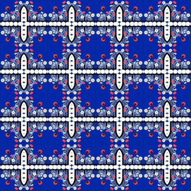 Etnik tarzda kusursuz desen, klasik arka plan