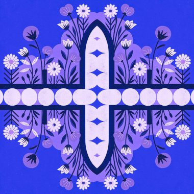 Etnik tarzda kusursuz desen, klasik arka plan