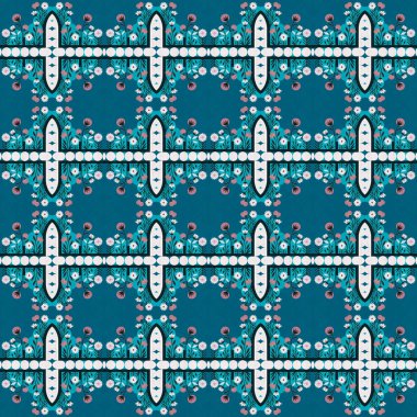 Etnik tarzda kusursuz desen, klasik arka plan