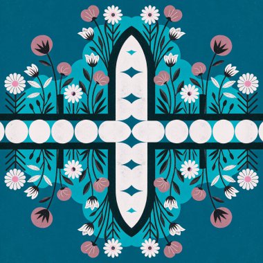 Etnik tarzda kusursuz desen, klasik arka plan