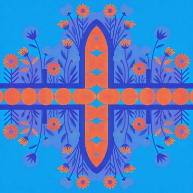 Etnik tarzda kusursuz desen, klasik arka plan