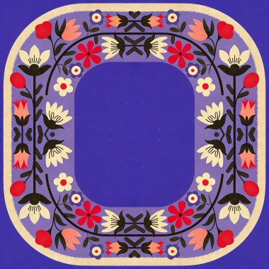 Etnik tarzda kusursuz desen, klasik arka plan