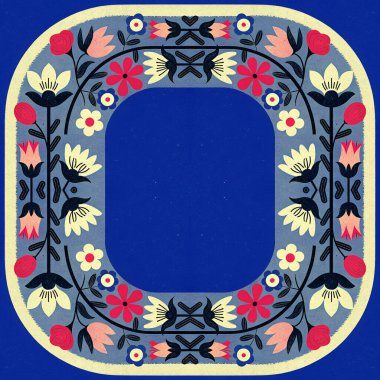 Etnik tarzda kusursuz desen, klasik arka plan