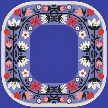 Etnik tarzda kusursuz desen, klasik arka plan