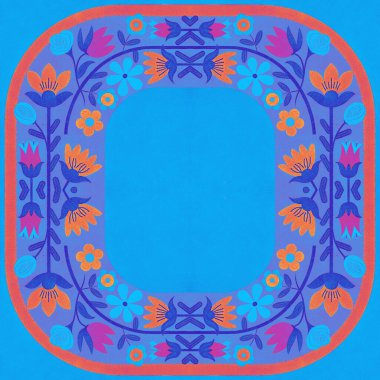 Etnik tarzda kusursuz desen, klasik arka plan