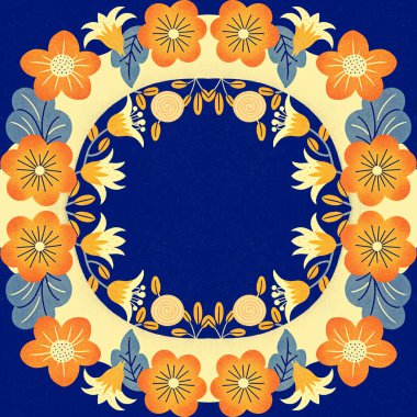 Çiçek süsüsüyle kusursuz soyut desen