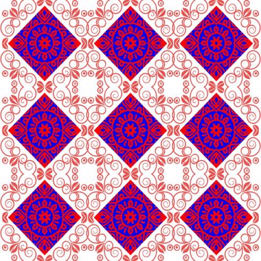 Kırmızı, pürüzsüz desen. etnik geçmiş.