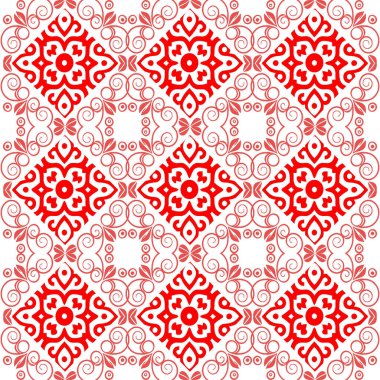 Geleneksel süsün kusursuz deseni. vektör illüstrasyonu