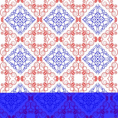 Geometrik süslemeli kusursuz desen. vektör illüstrasyonu