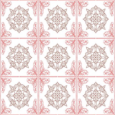 Etnik tarzda kusursuz desen, klasik arka plan