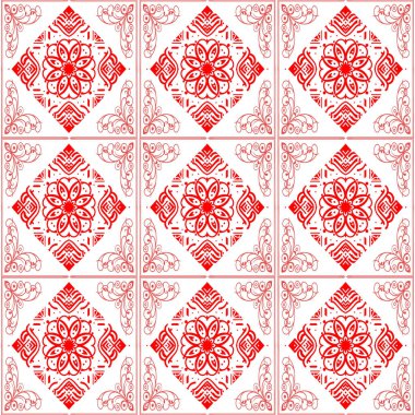 Etnik tarzda kusursuz desen, klasik arka plan