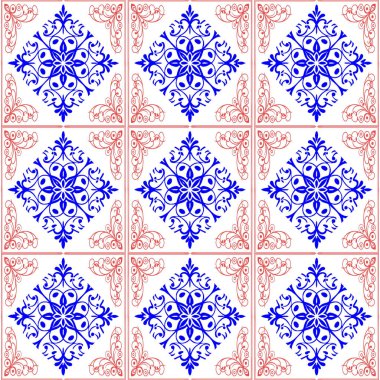 Etnik tarzda kusursuz desen, klasik arka plan