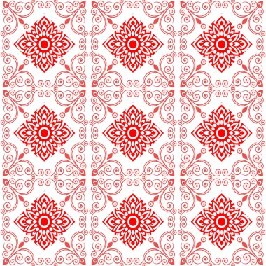 Etnik tarzda kusursuz desen, klasik arka plan