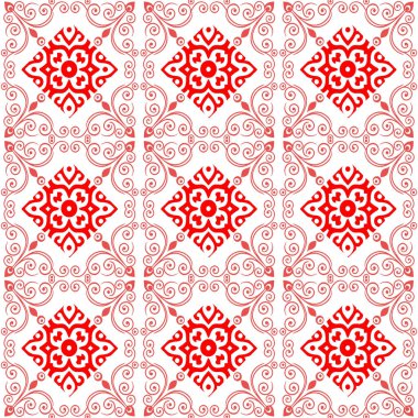 kırmızı ve beyaz süslemeler.