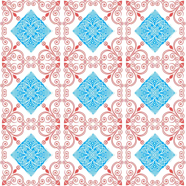 mavi ve beyaz etnik desenler