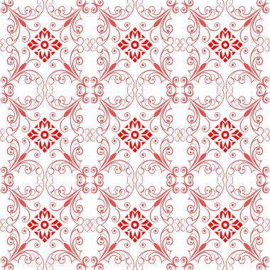 Kırmızı vintage seamless modeli