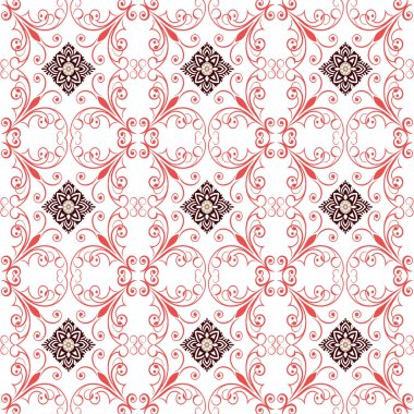 Doğulu süslemeli kusursuz vektör deseni