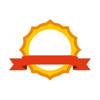 Şeritli bir afişin vektör çizimi. kurdele