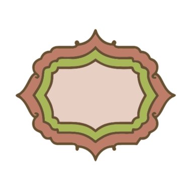 süs tasarımı ile izole çerçeve