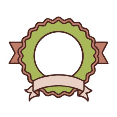 kurdele simgesi ile kurdele etiketi