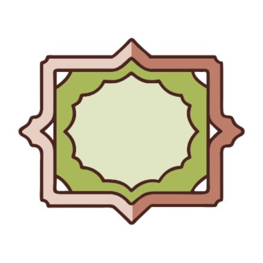 Süslü izole edilmiş renkli çerçeve