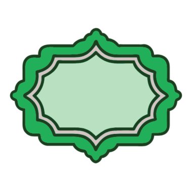 Kurdele simgesi vektör illüstrasyonlu çerçeve