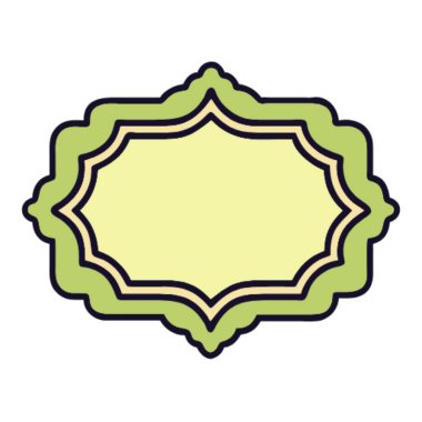 Dekoratif yapraklar ve çiçekler çerçevesi izole edilmiş ikon vektör illüstrasyon tasarımı