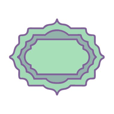 Kurdele dekorasyon vektör illüstrasyon tasarımlı çerçeve