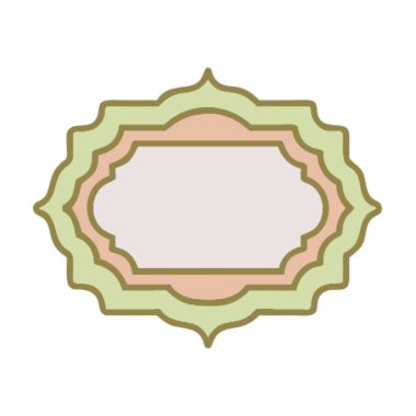 Yapraklı vintage çerçeve