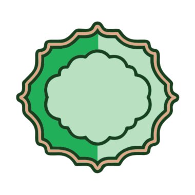 izole edilmiş renkli rozet tasarımı