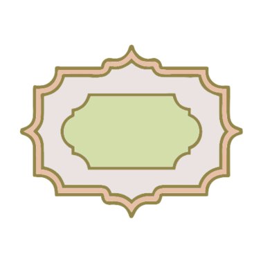 Klasik sanat deco rozeti.