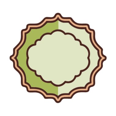 Yaprak vektör illüstrasyon tasarımlı izole çerçeve