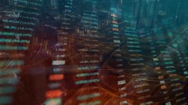 Dijital teknoloji ve iş verilerinin soyut arkaplanı