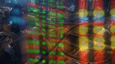 Işıklı soyut arkaplanın dijital illüstrasyonuName