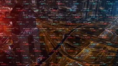 Veri ve şehrin soyut arkaplanı