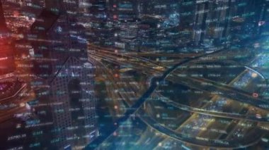 Gece görüşlü şehrin dijital bileşimi