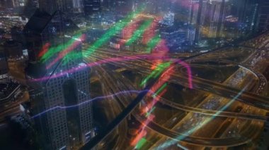 Modern şehrin soyut arkaplanı