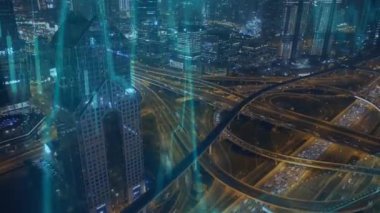 Şehrin gece manzarası