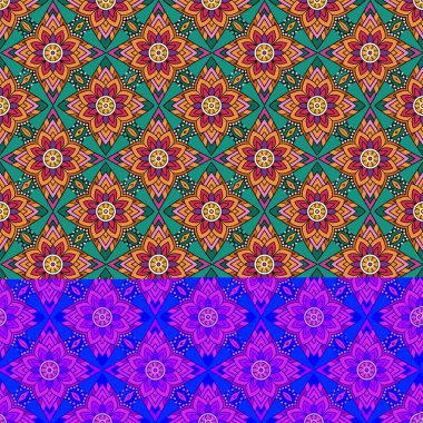 Etnik süslemeli vektörsüz desen