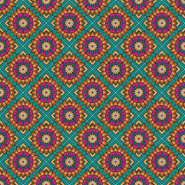 etnik süsleme ile Seamless modeli. vektör arka plan