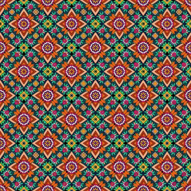 Geometrik çiçekler ile Seamless Modeli