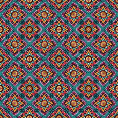 Etnik pürüzsüz süs deseni, vektör illüstrasyon arka planı