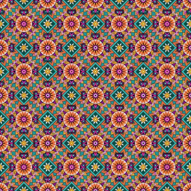 Çiçek deseninin kusursuz soyut vektör çizimi.