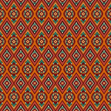 Hint renklerinde etnik çiçek desenleri