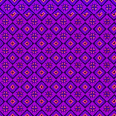 Lekeli olarak etnik çok renkli soyut desen. Klasik sanatla kusursuz tekstil arkaplanı