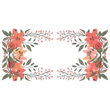 suluboya çiçek çerçevesi tasarımı