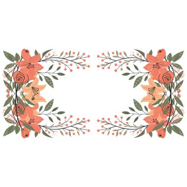 Çiçekli güzel bir çiçek deseninin vektör çizimi