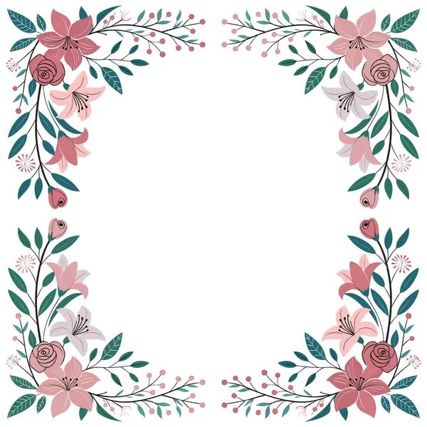 Çiçekli çiçek çerçevesi