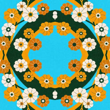 bahçede soyut çiçekler