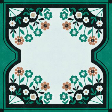 çiçek arka plan ile süsleme